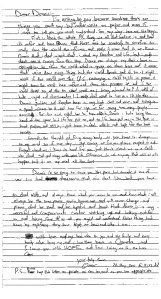Letter Omar Khadr to Dennis Edney