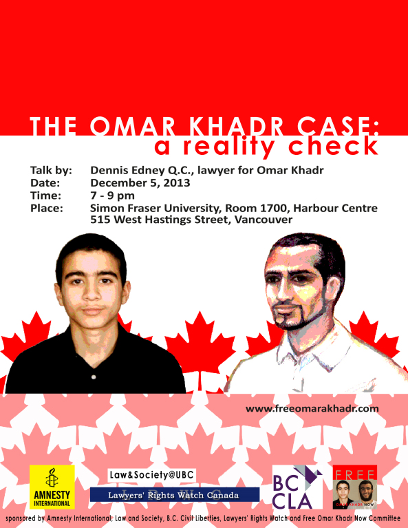 Poster Omar Khadr Case a Reality Check
