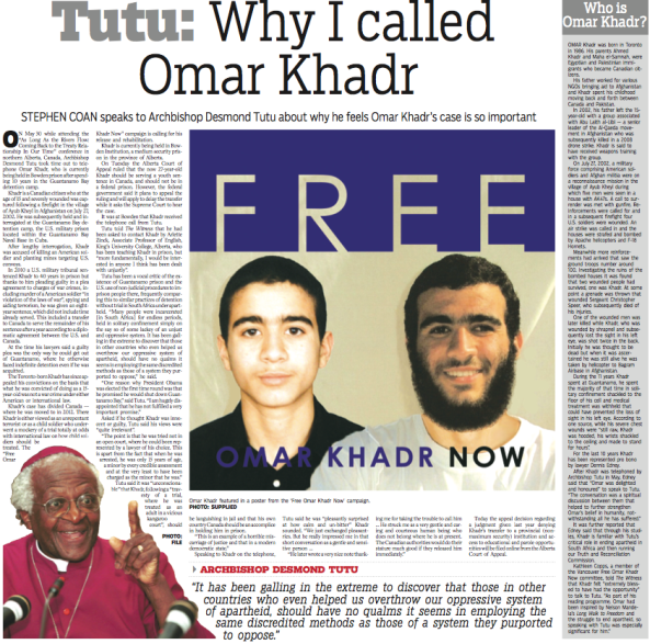 Witness - Why I called Omar Khadr