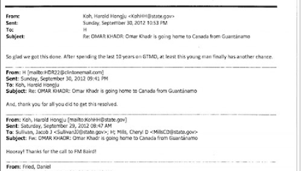 2012 09 Hillary Clinton on Omar Khadr