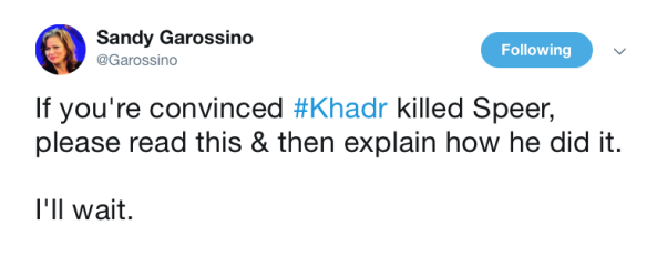 Garossino Tweet - Omar Khadr